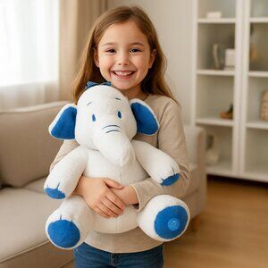 Disney 18" Winter Lumpy Heffalump Plush Winnie the Pooh Stuffed Animal White